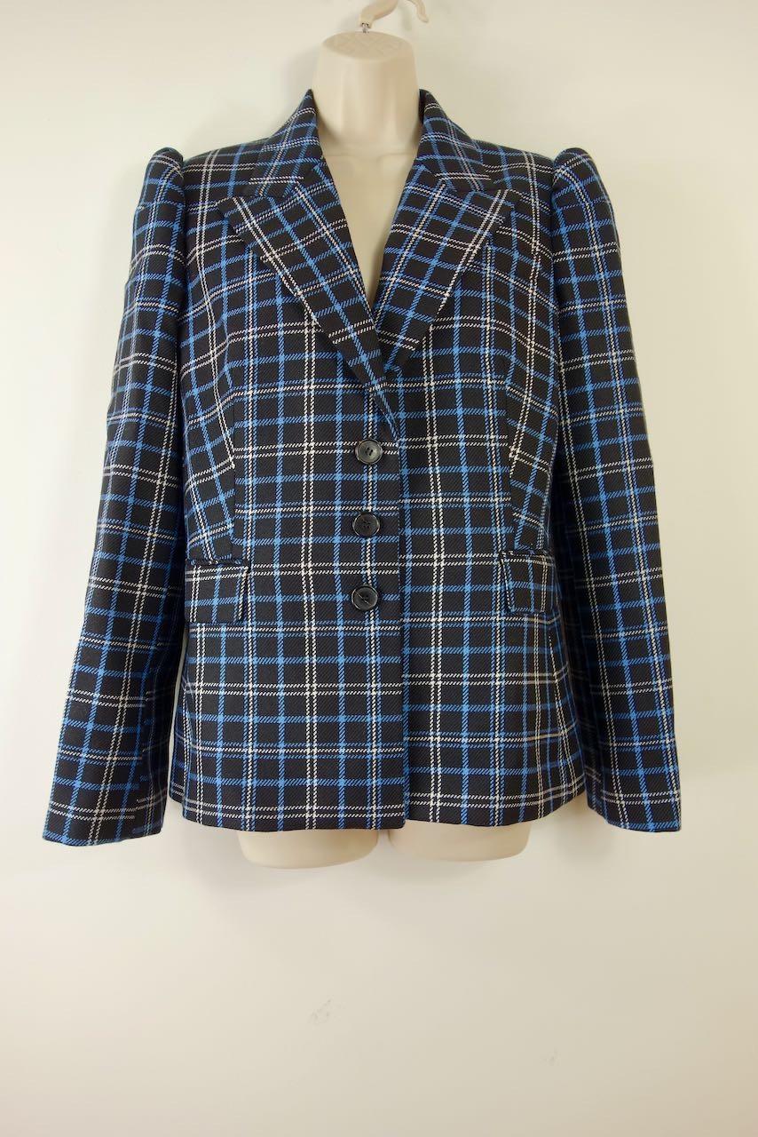 Collection Plaid Virgin Wool Tailored Jacket