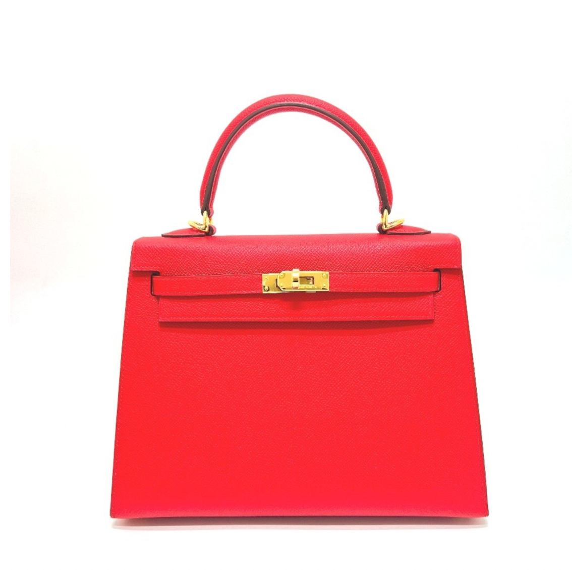 Hermès Red Kelly 25cms With Gold Hardware