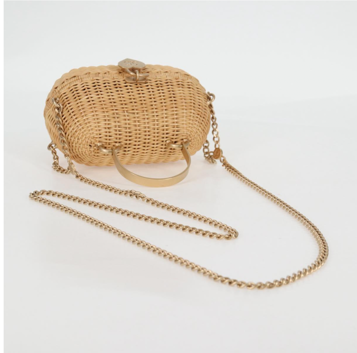 Chanel Heart Padlock Wicker Bag