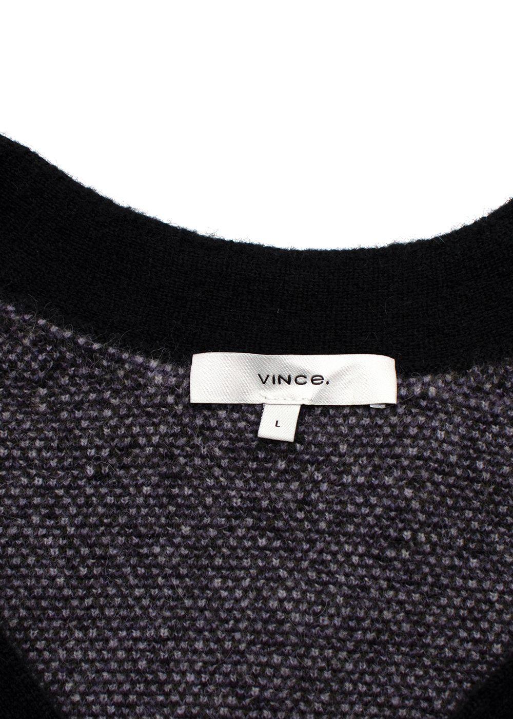 Vince Orchid Jacquard Wool, Alpaca & Mohair-Blend Cardigan