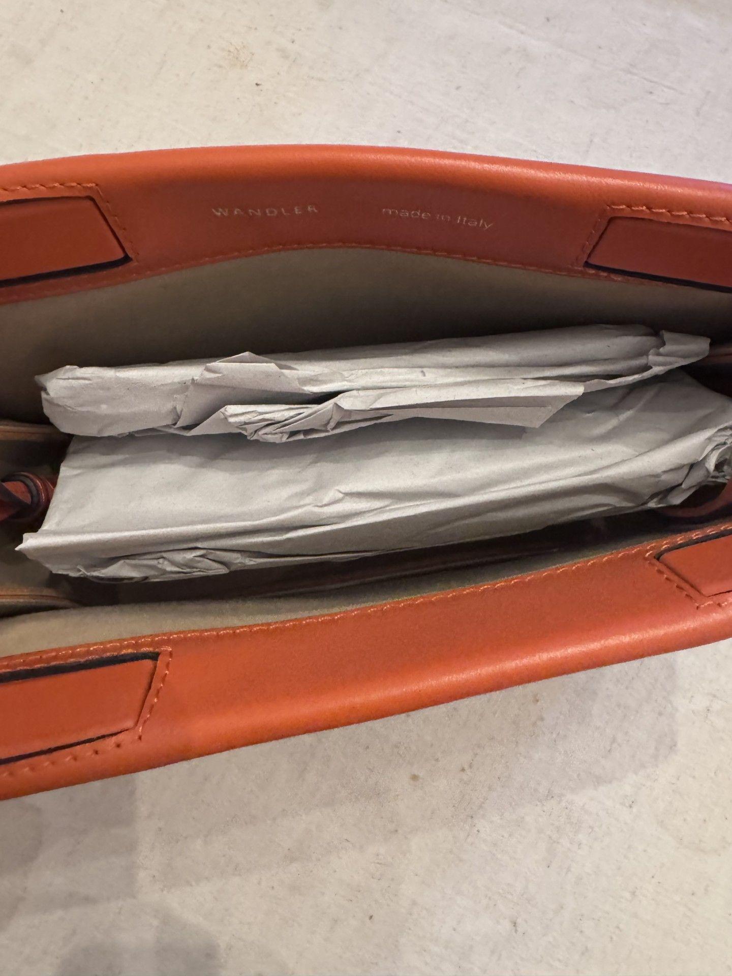 Wandler Orange Leather Shoulder Bag