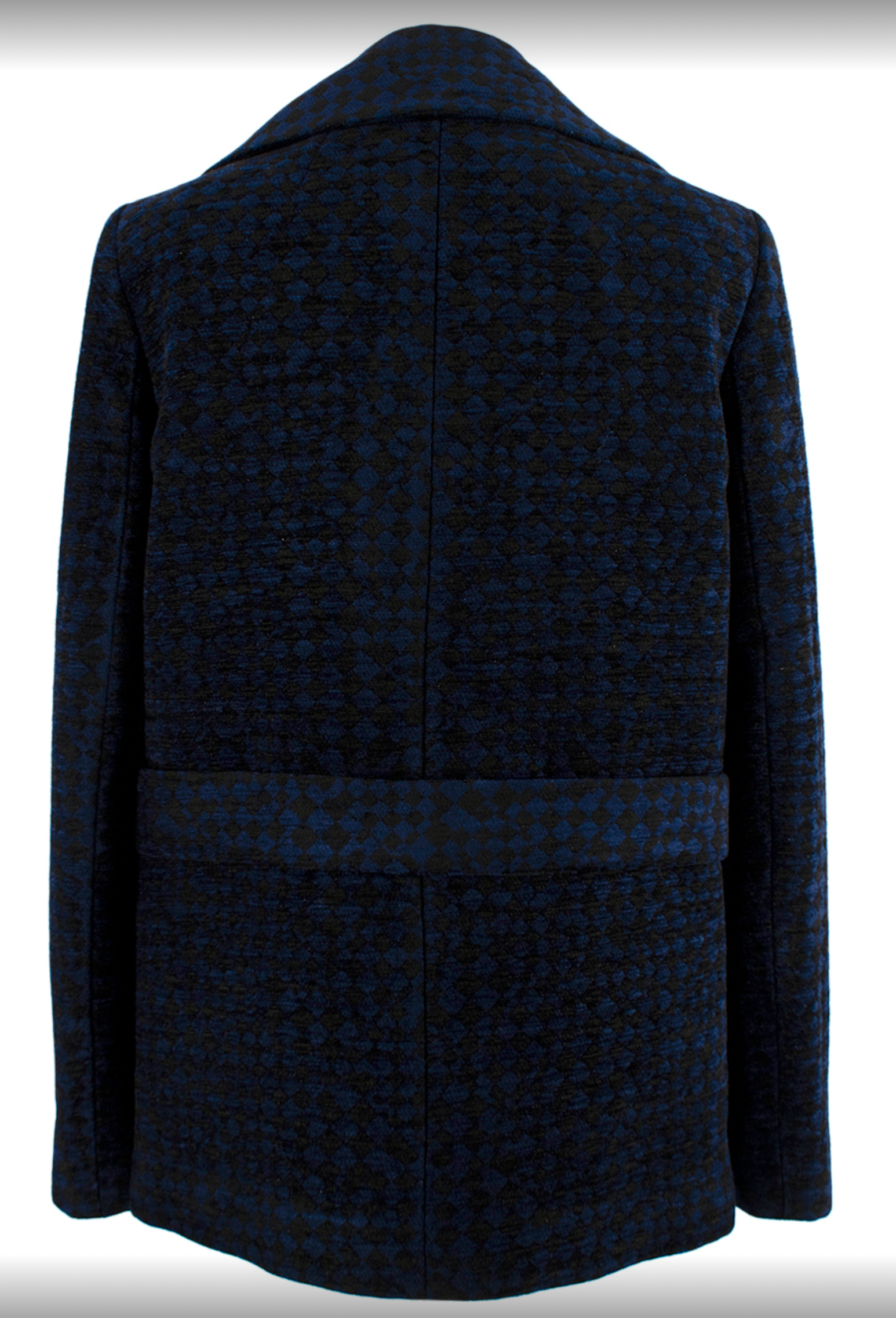 The Row Black and Blue Embroidered Glitter Jacket