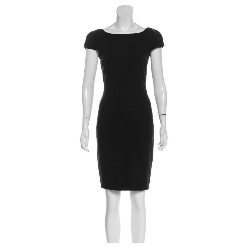 DVF little black boatneck pencil dress