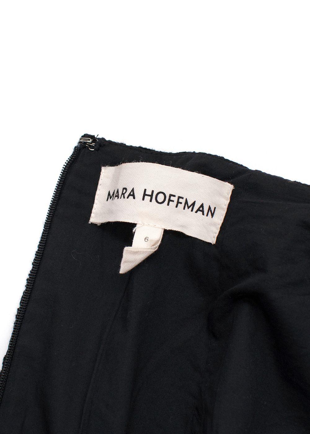 Mara Hoffman Embroidered Black Midi Skirt