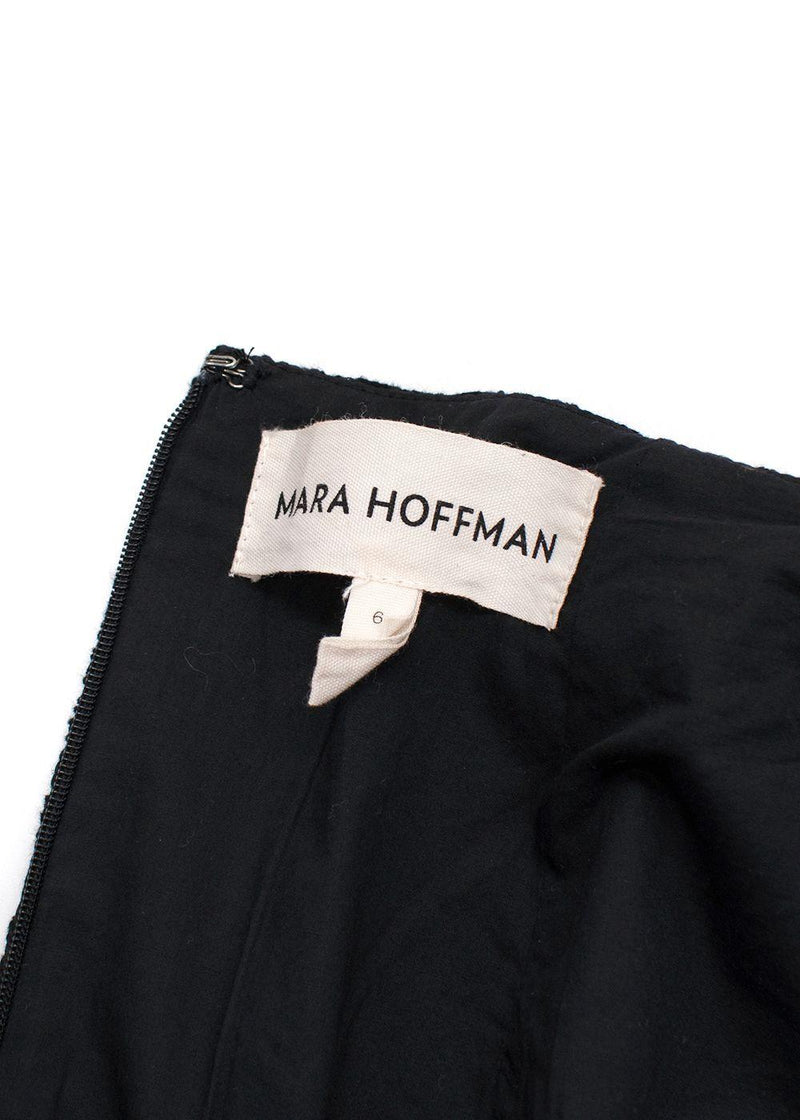 Mara Hoffman Embroidered Black Midi Skirt