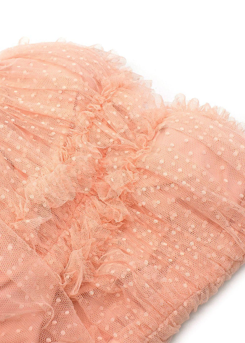 Pink Swiss Dot Tulle Cocktail Dress