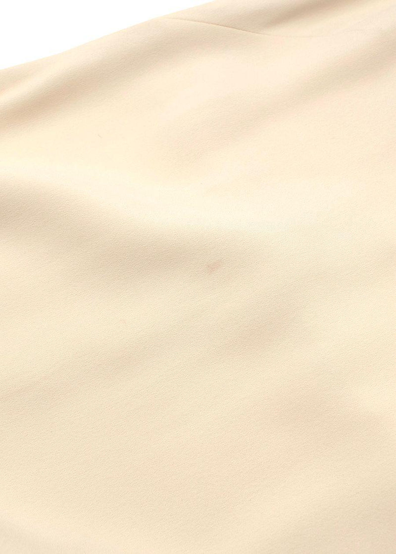 Cream Chiffon Sleeveless Dress