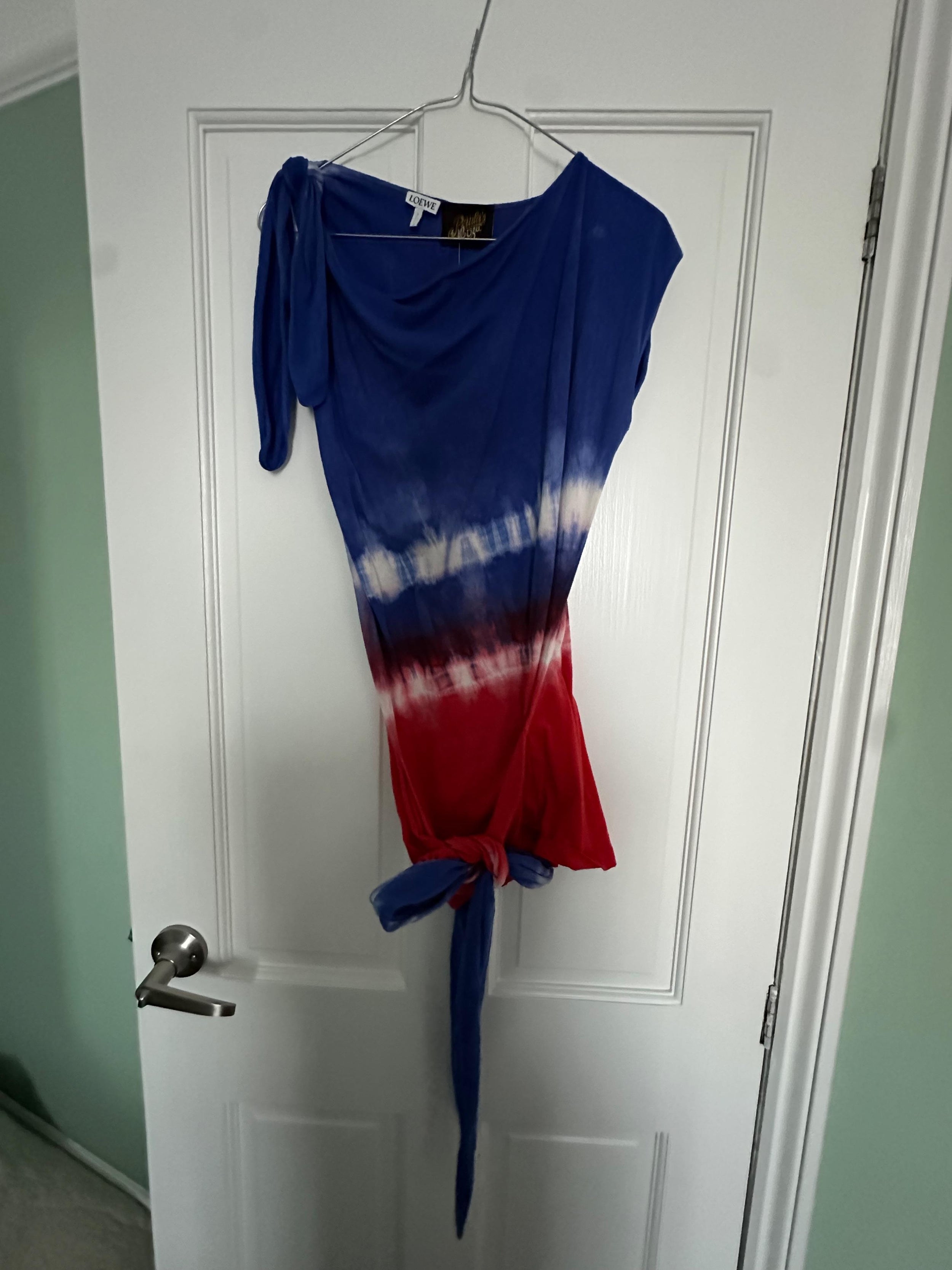 Loewe Paula’s Ibiza red & blue tie dye top and skirt