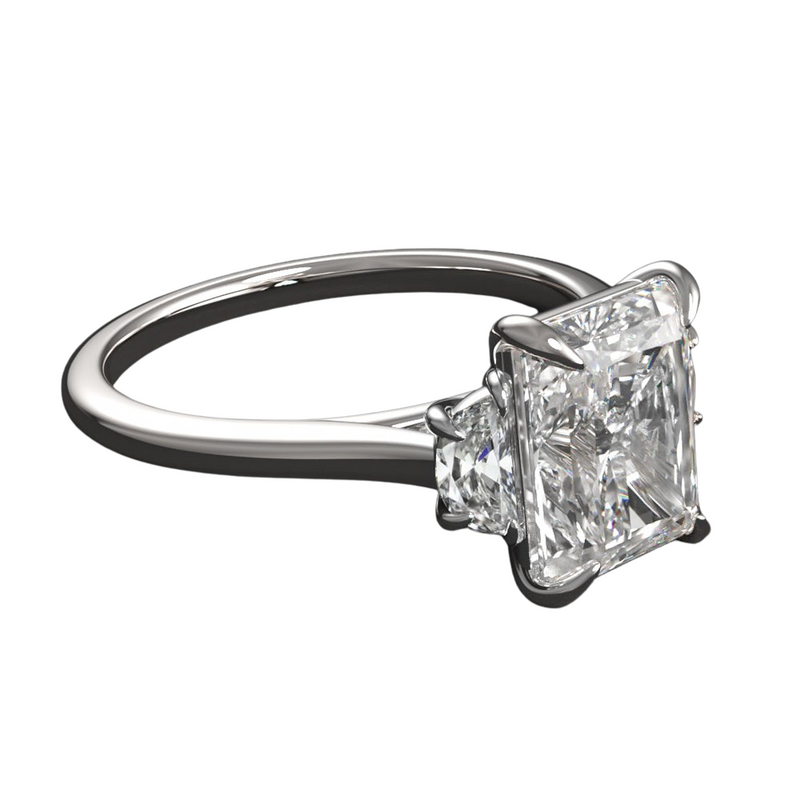 Lab Grown 2CT Emerald Cut Diamond Ring