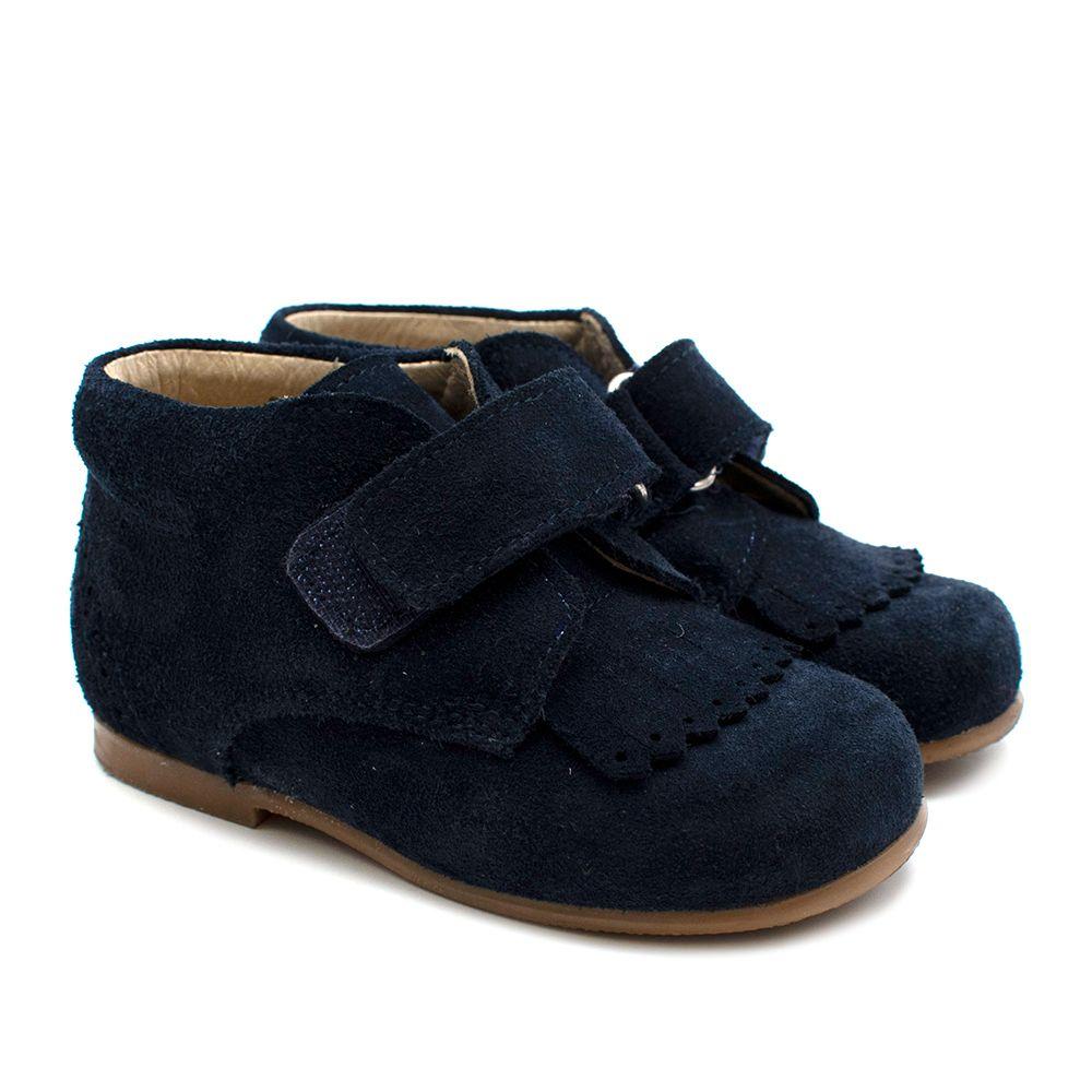 Blue Suede Velcro shoes