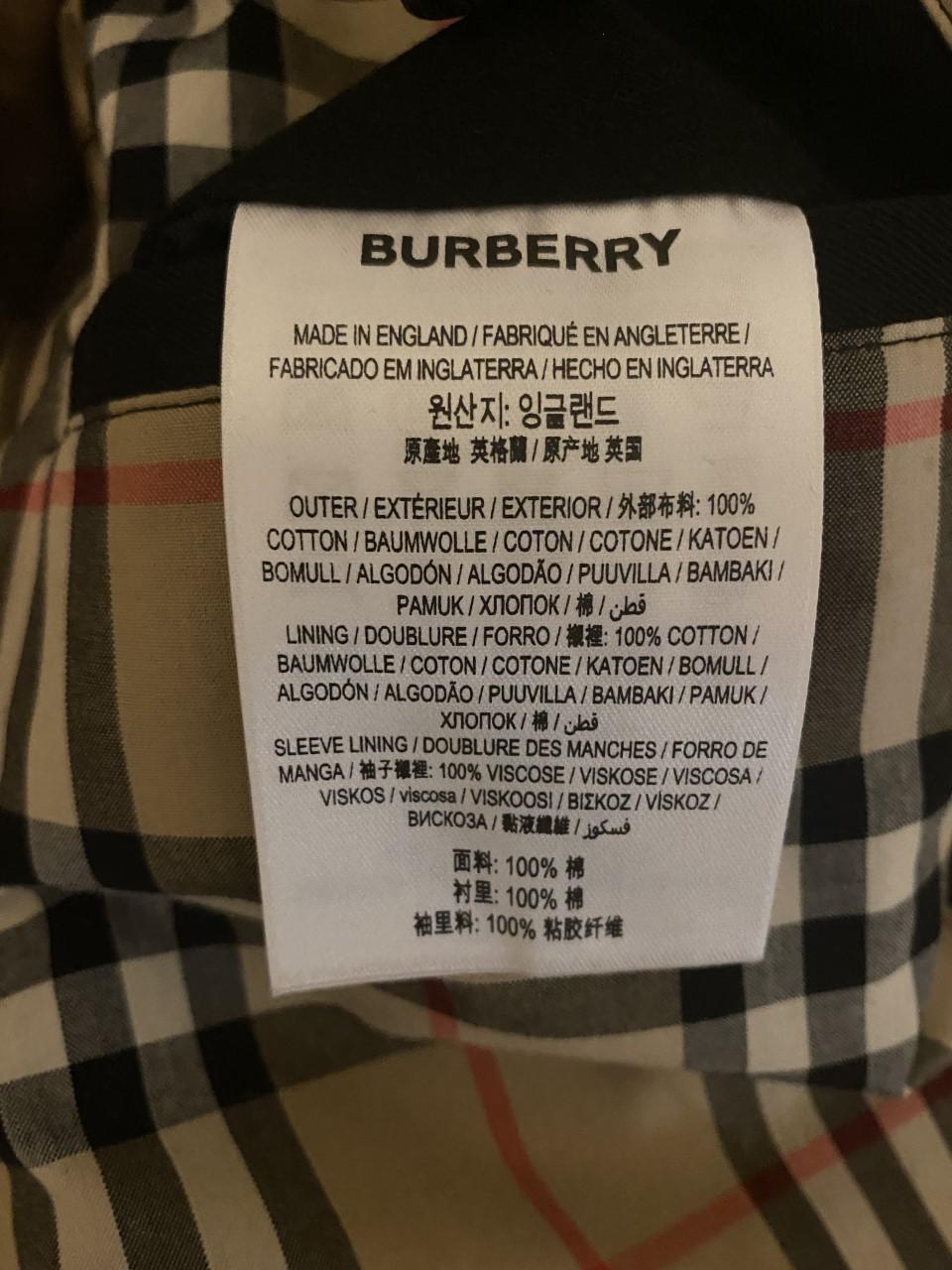 Burberry Black Cotton Gabardine Car Coat