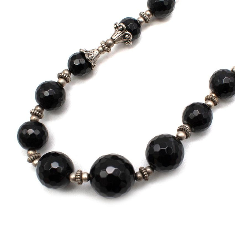 Max & Moi Black Crystal Beads Necklace