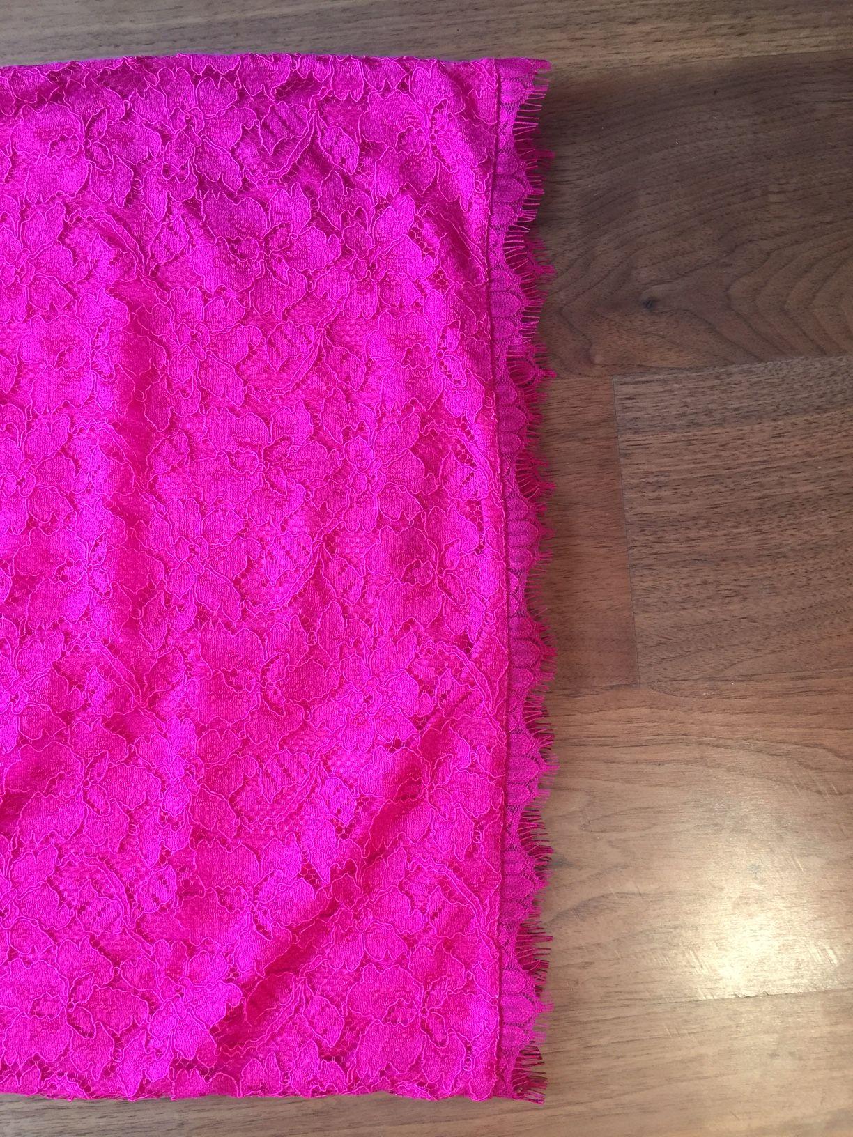 Hot-Pink Corded Lace Dress