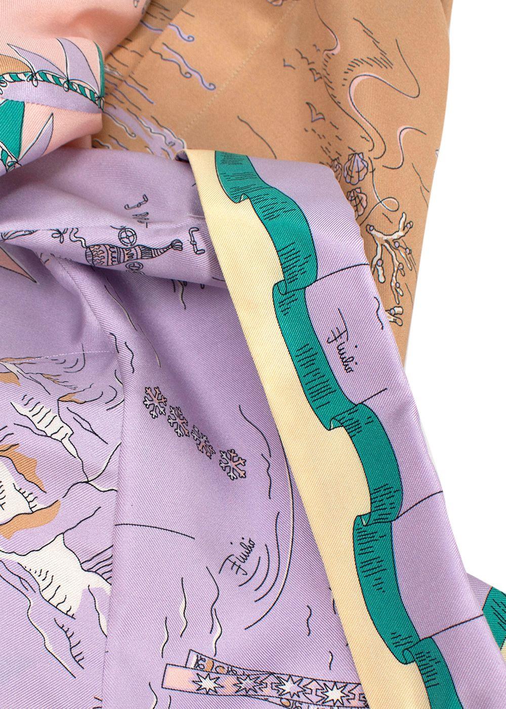 Pastel Printed Silk Blouse