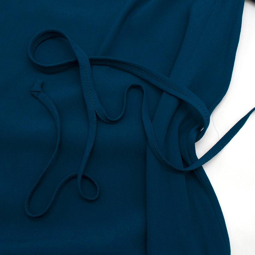 Diane von Furstenberg Blue Net Trim Dress