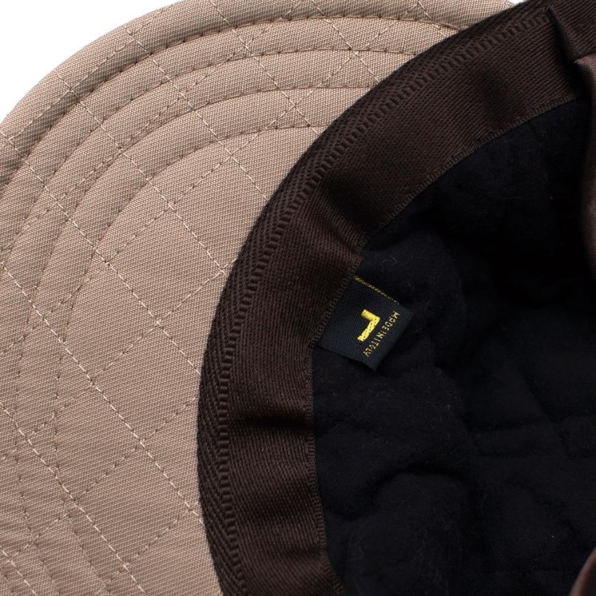 Bates Beige Cotton Blend Quilted Cap