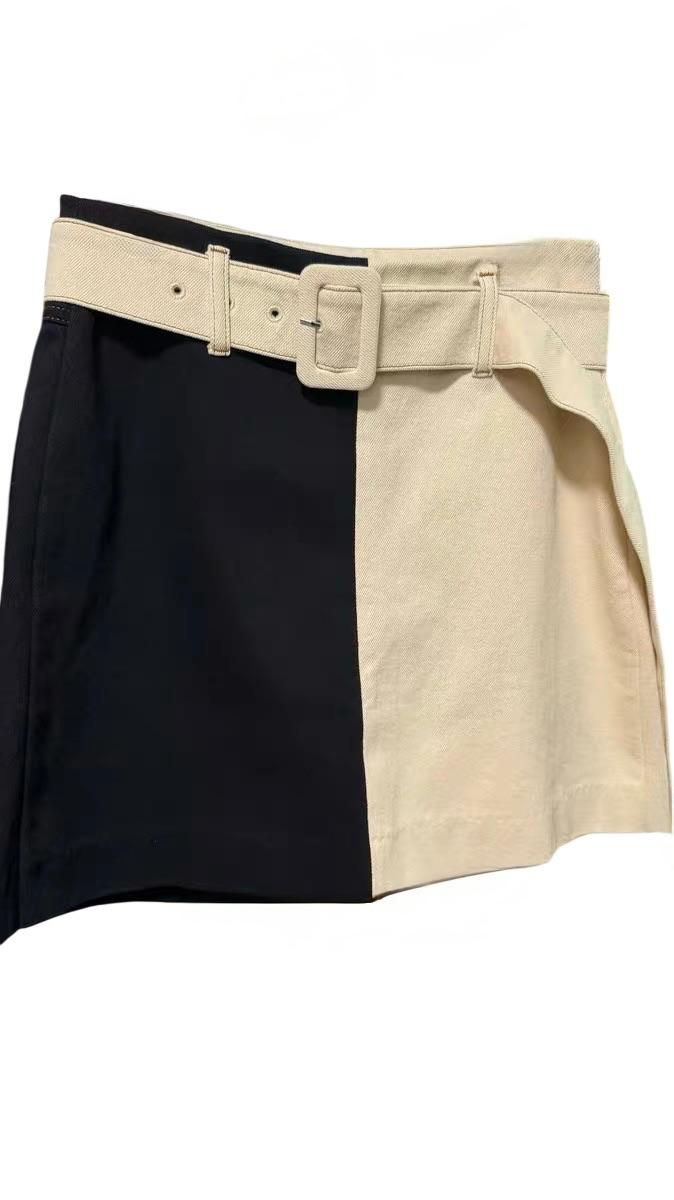 NANUSHKA Dyna Organic Cotton Denim Patchwork Skirt