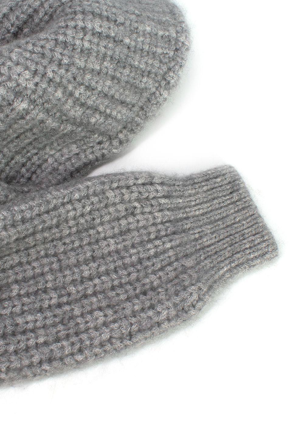 Giorgio Armani Grey Cashmere & Silk Mock-neck Jumper
