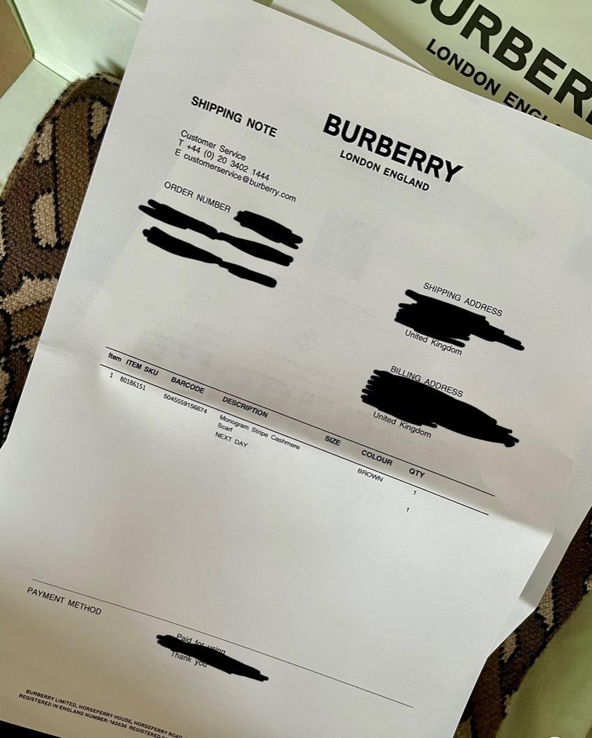 Burberry TB Monogram Scarf