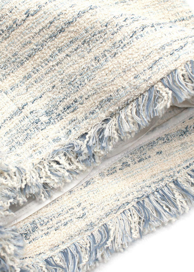Sandro Blue Bertille Tweed Mini Skirt