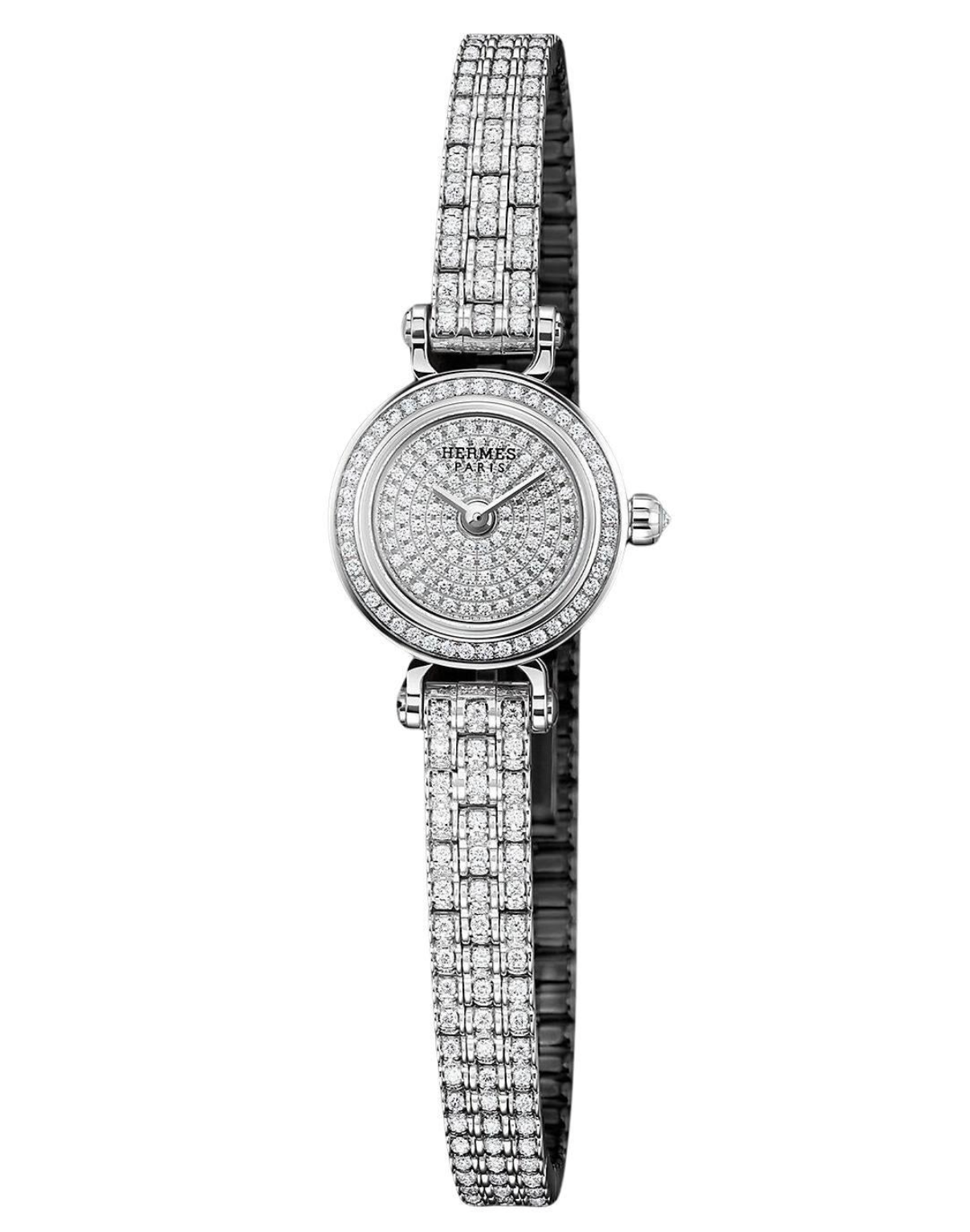 Hermes White Gold Diamond Set Watch