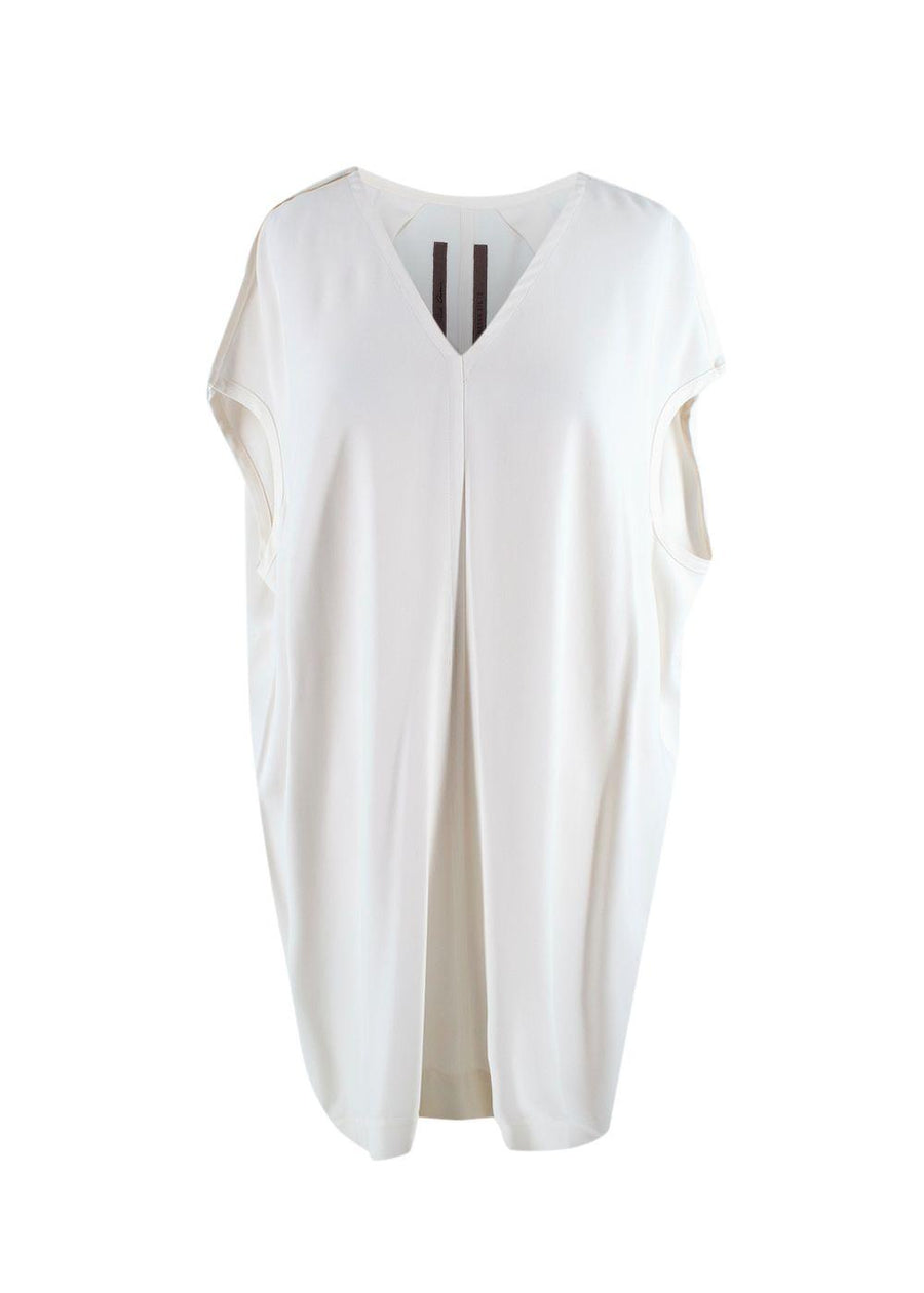 Rick Owens Cream Naska Draped Dress