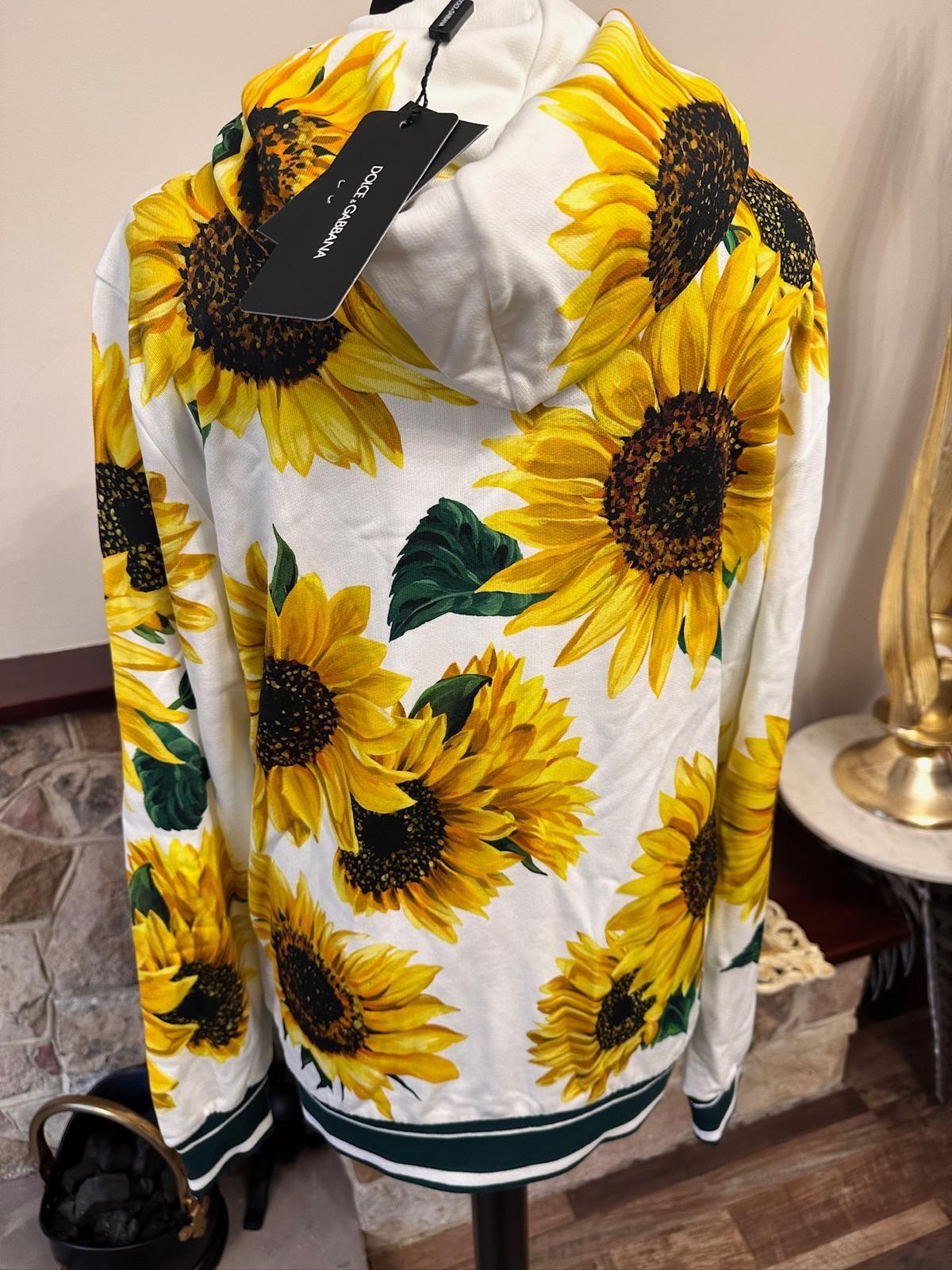 Dolce & Gabbana White Sunflower Hoodie
