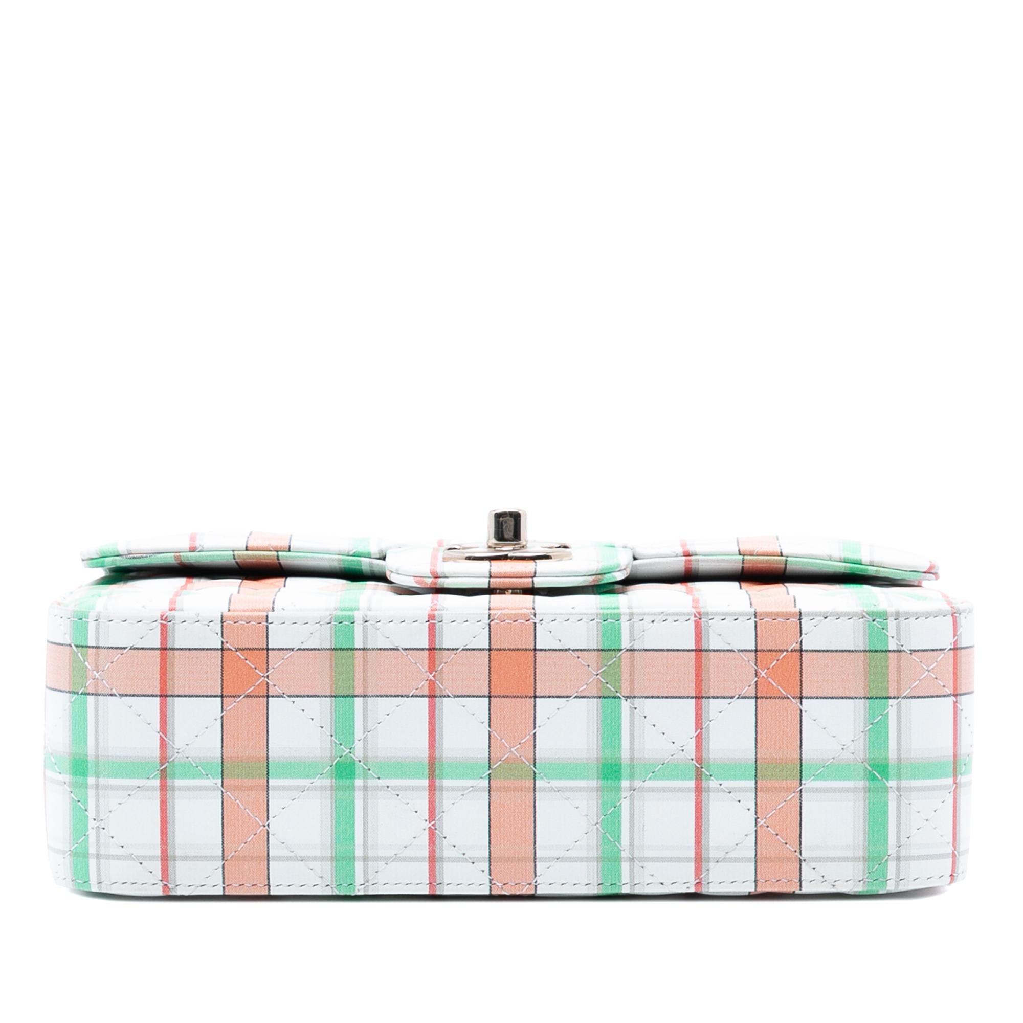 Chanel Check Mini Rectangular Classic Printed Calfskin Single Flap