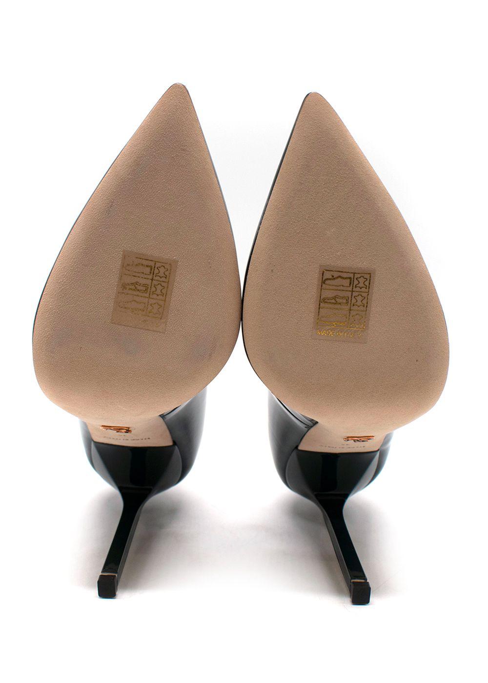 Ralph & Russo Green Patent Leather Empire Heel Pump