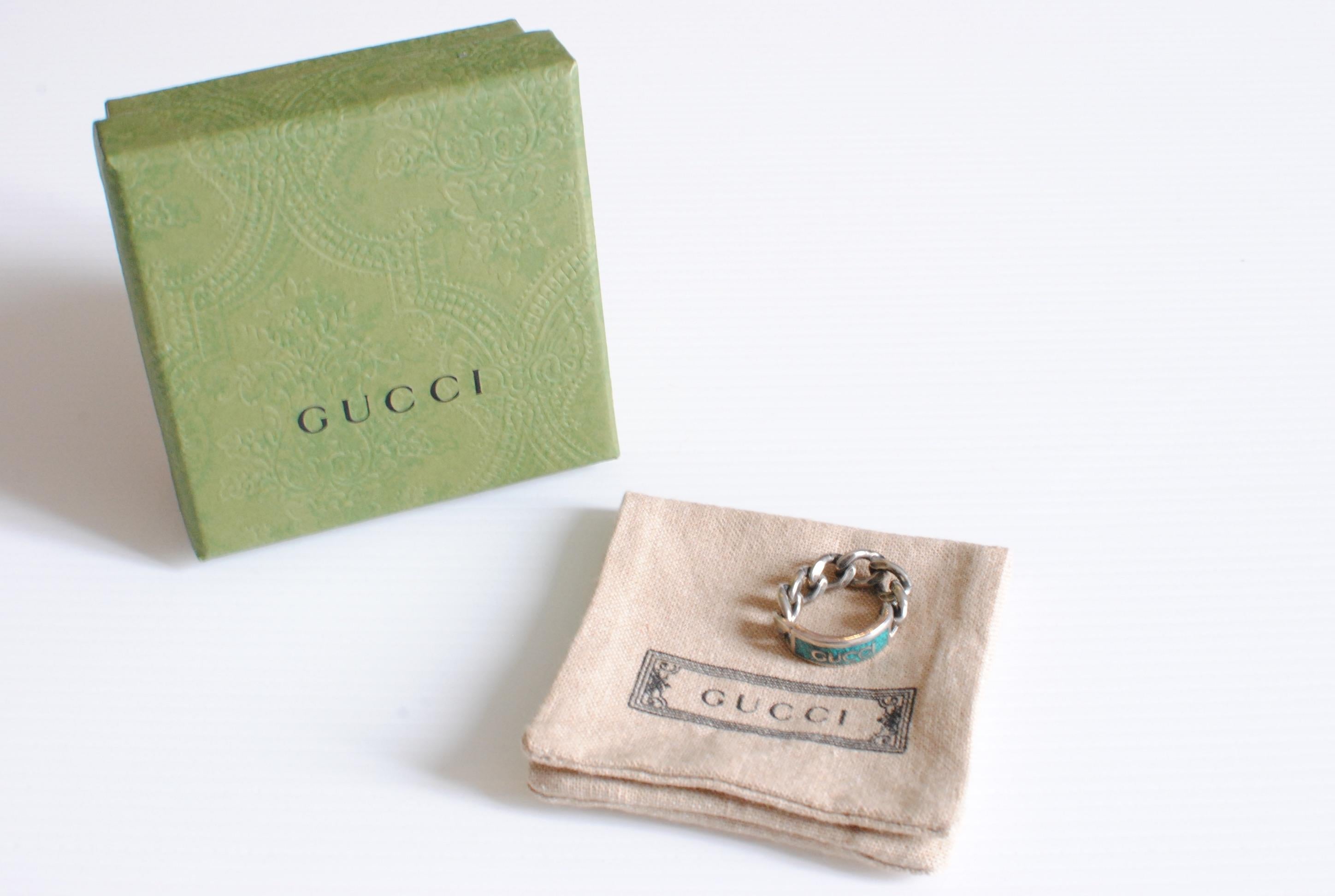 Gucci Silver Chain Link Ring