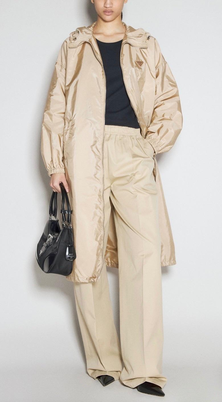 Prada Beige Cotton Wide Leg Pants