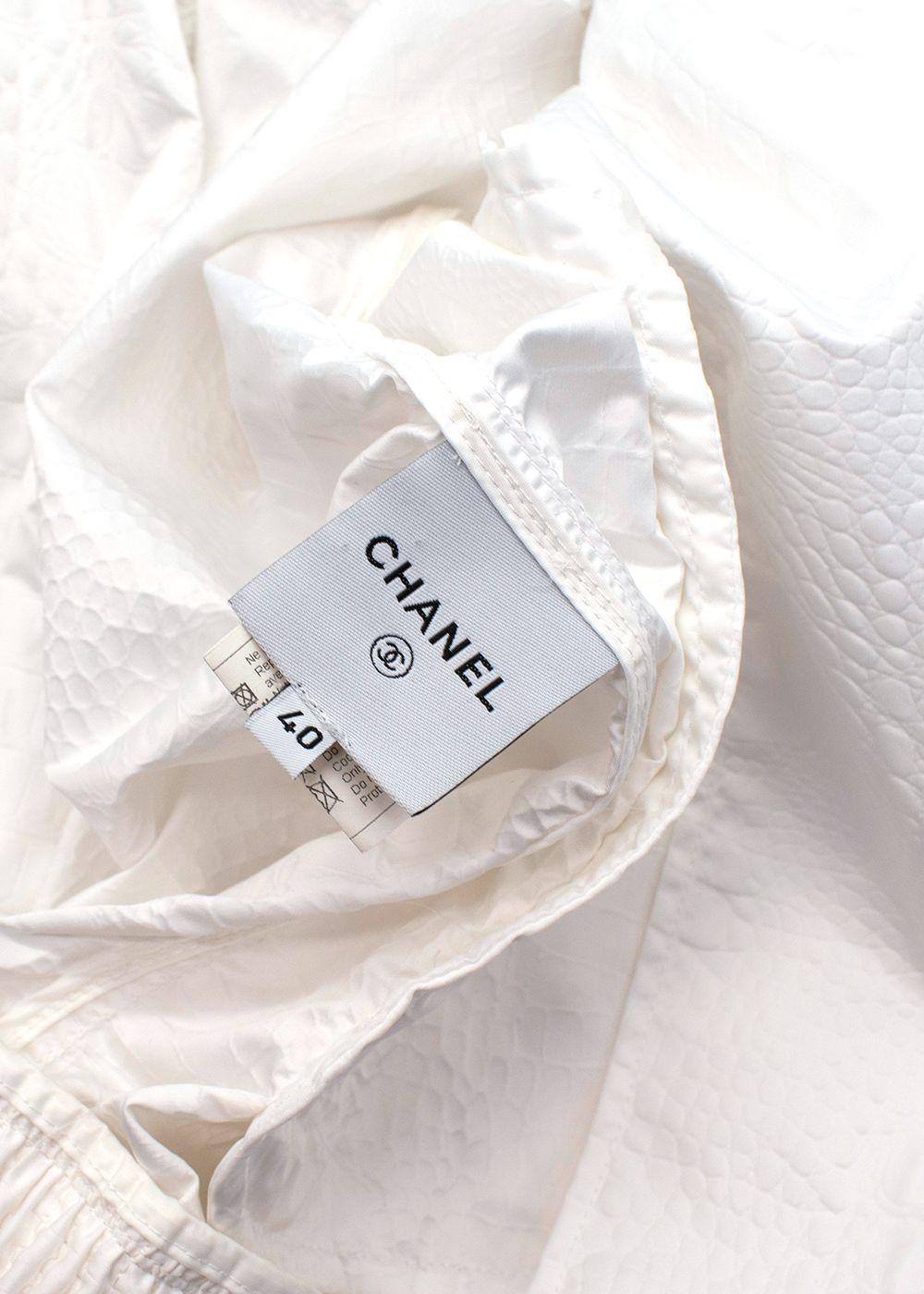 Chanel White Zip Up Jacket