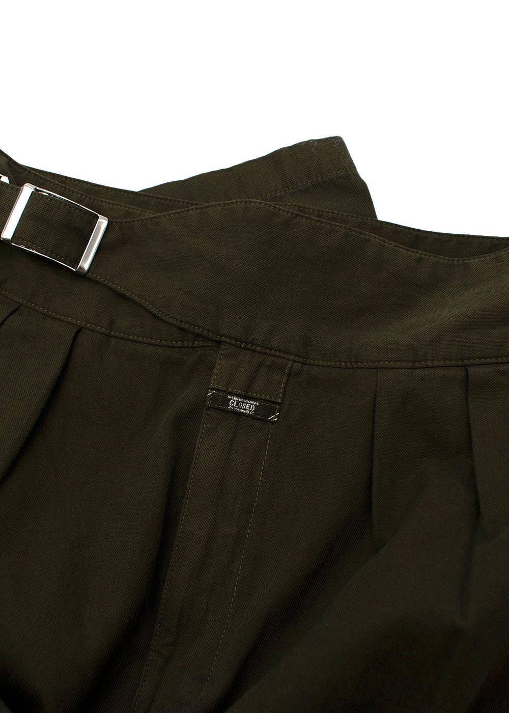 khaki cotton twill Gwen caro trousers