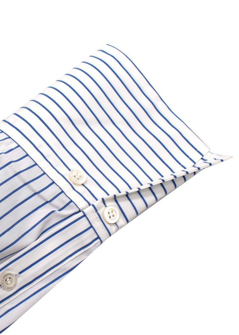 Frame Blue and White Pinstripe Shirt