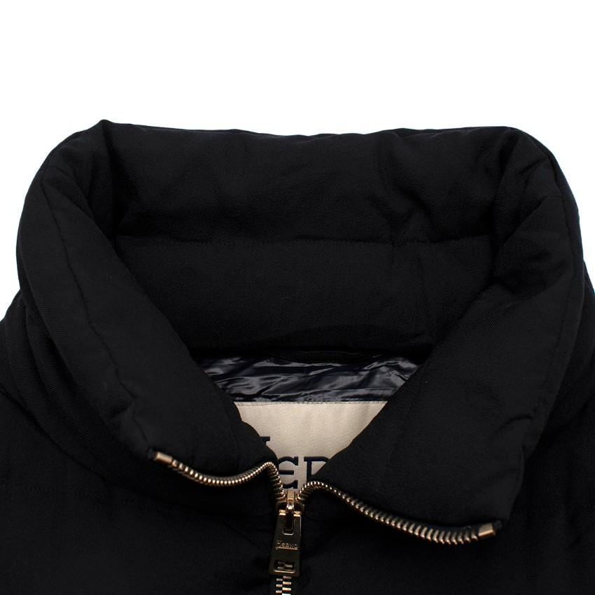 Herno Black Twill Padded Quilted Jacket