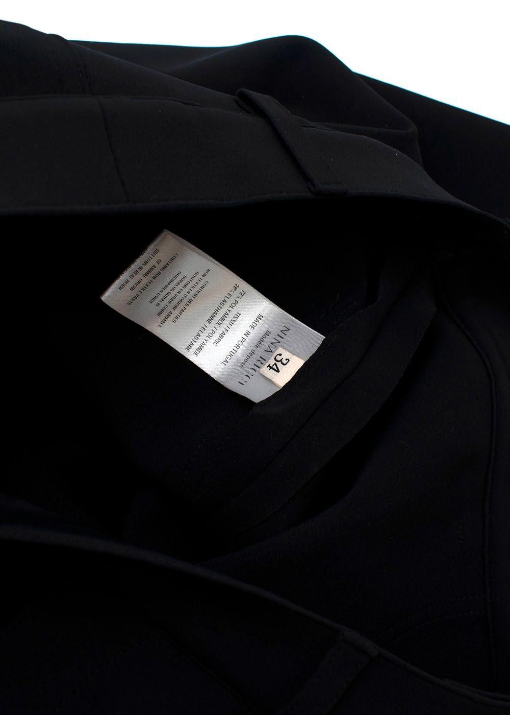 Black Satin Wide Leg Trousers
