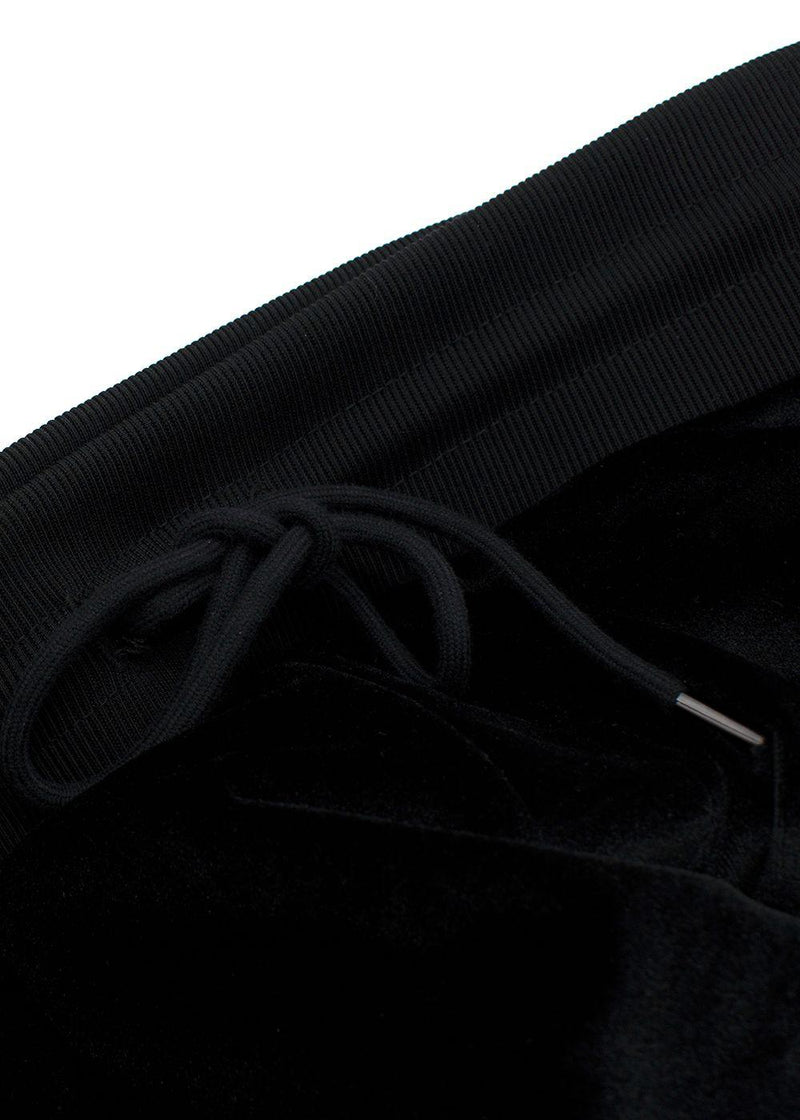 True Religion Black Velour Cuffed Joggers