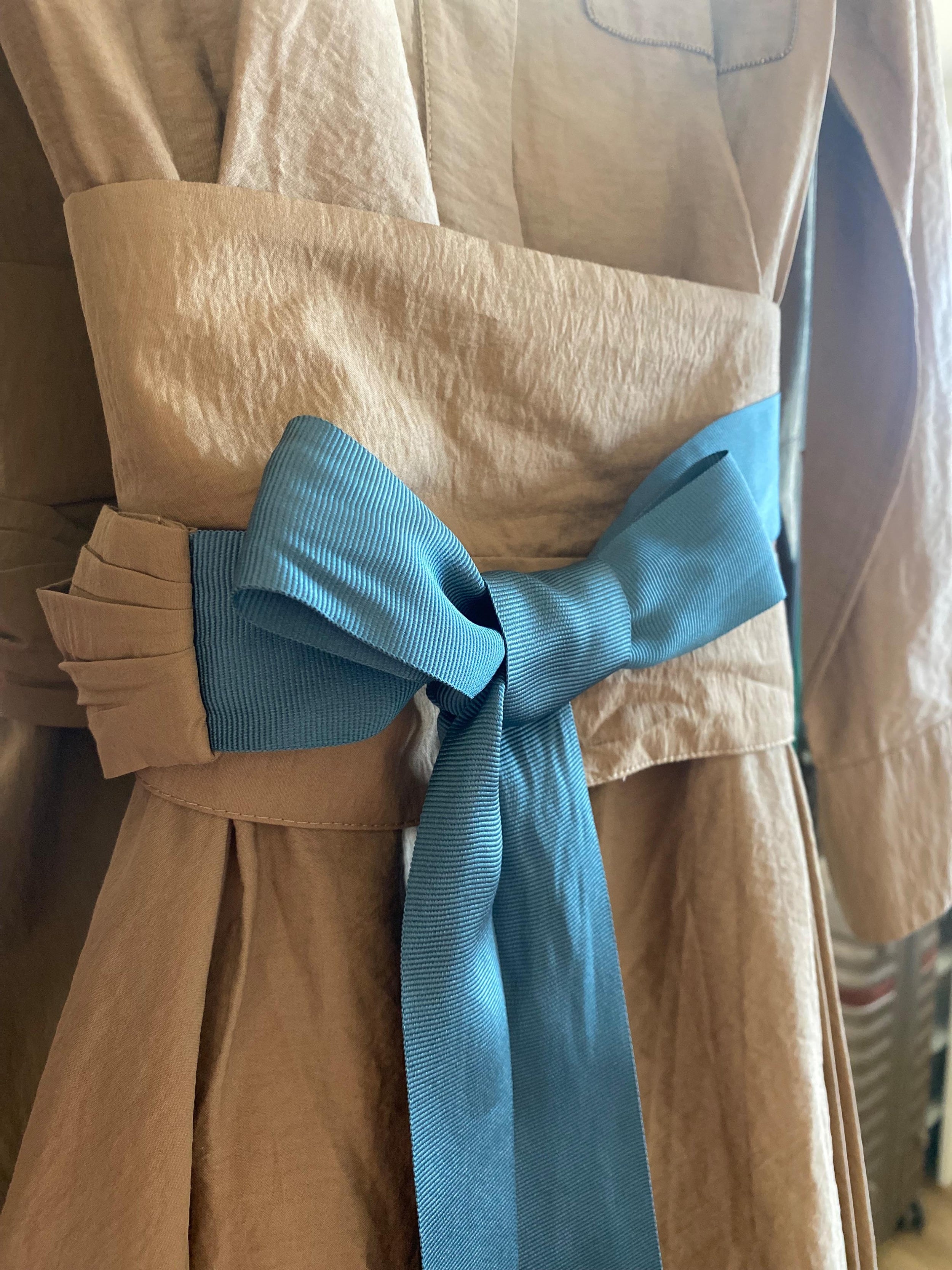 Brunello Cucinelli Tan Belted Shirt Dress