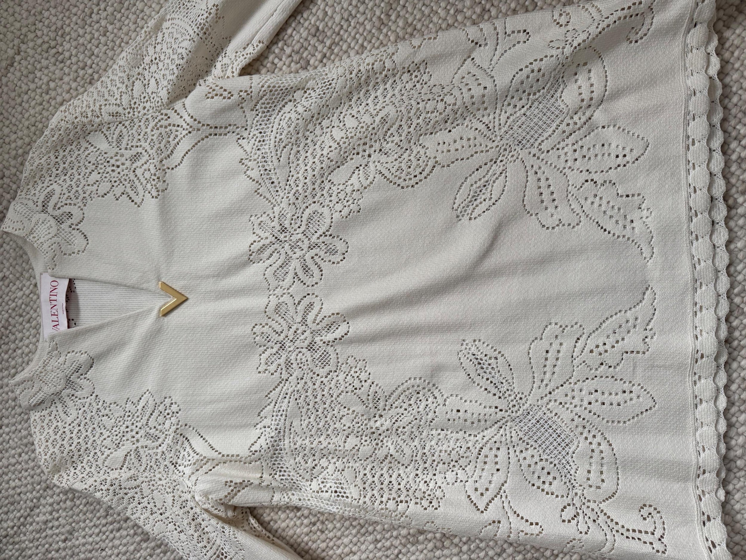 Valentino Beige Floral Cover Up Dress