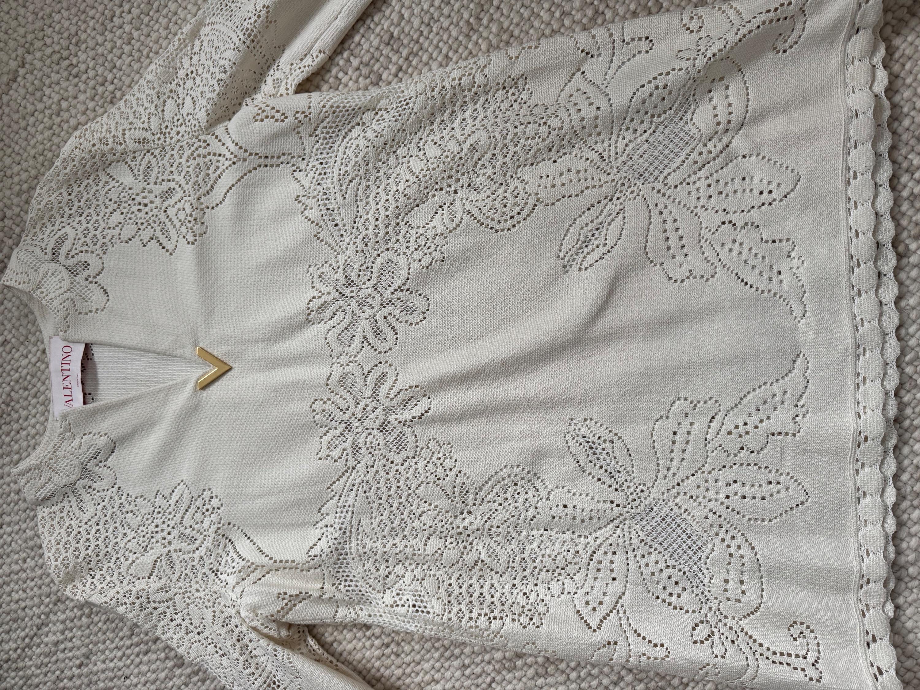 Valentino Beige Floral Cover Up Dress