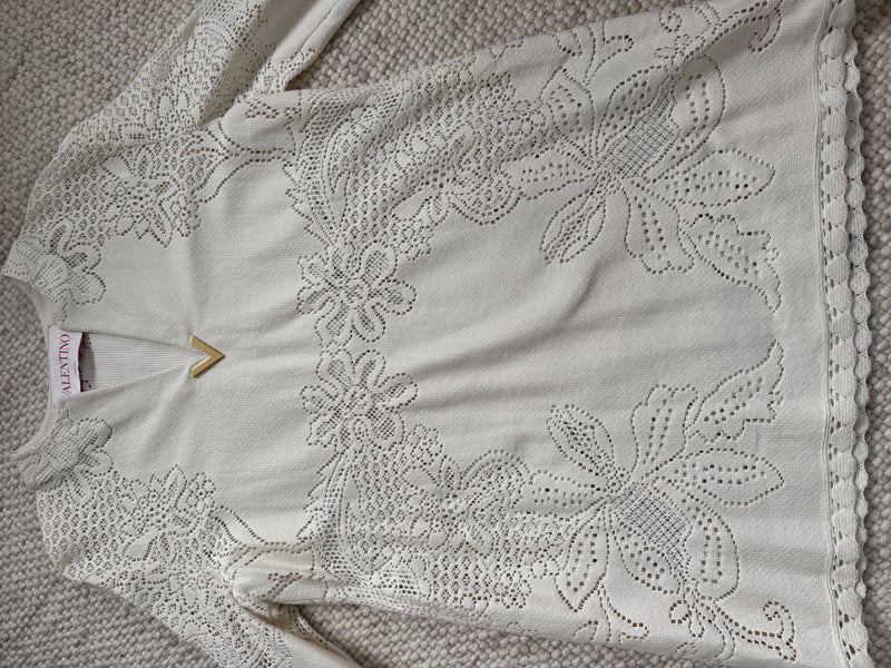Valentino Beige Floral Cover Up Dress