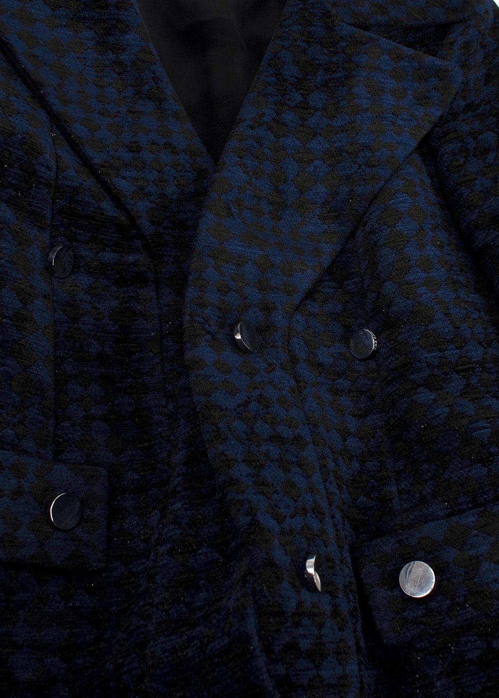 The Row Black and Blue Embroidered Glitter Jacket