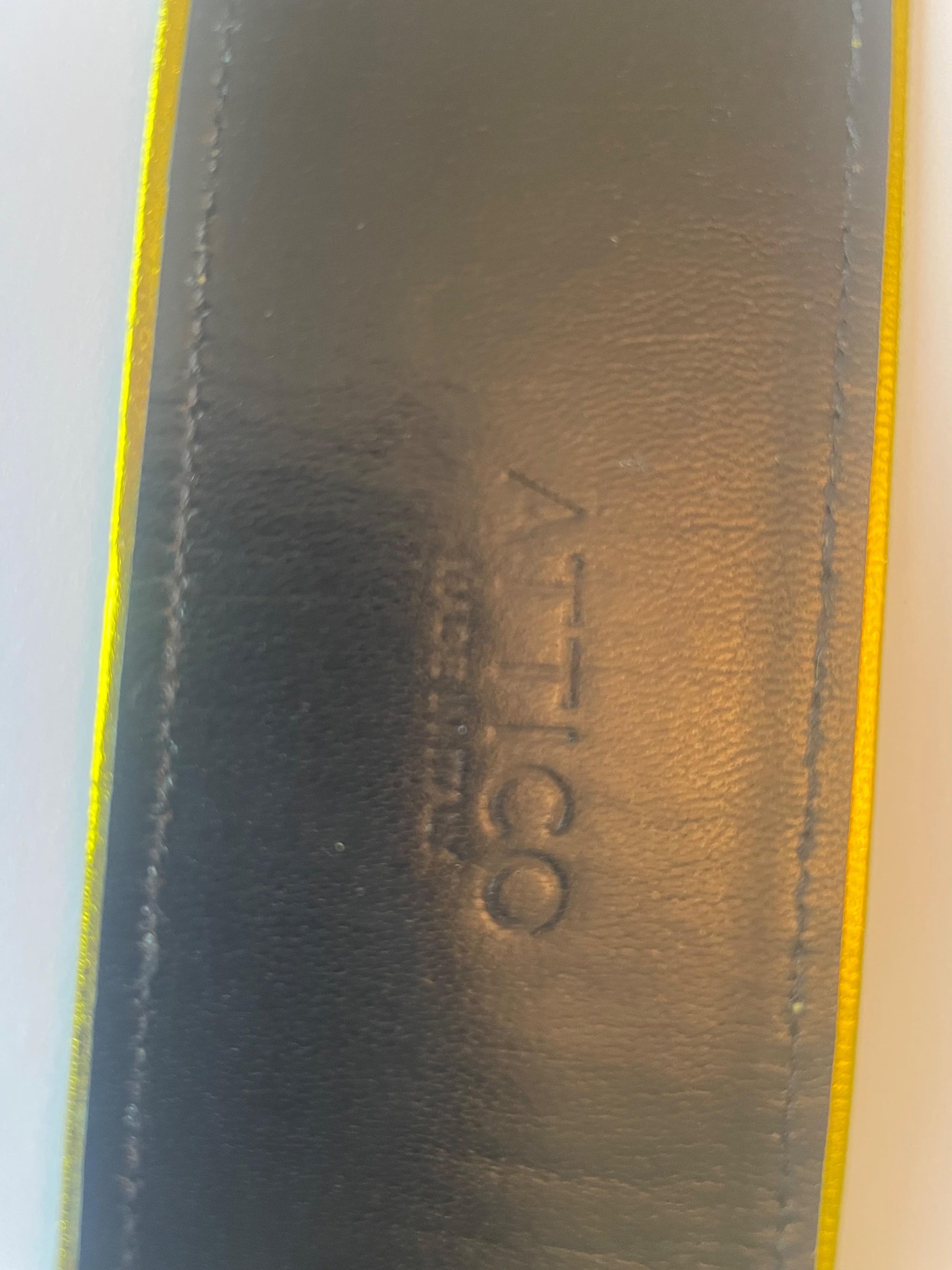 The Attico Metallic Gold Croc Embossed Belt