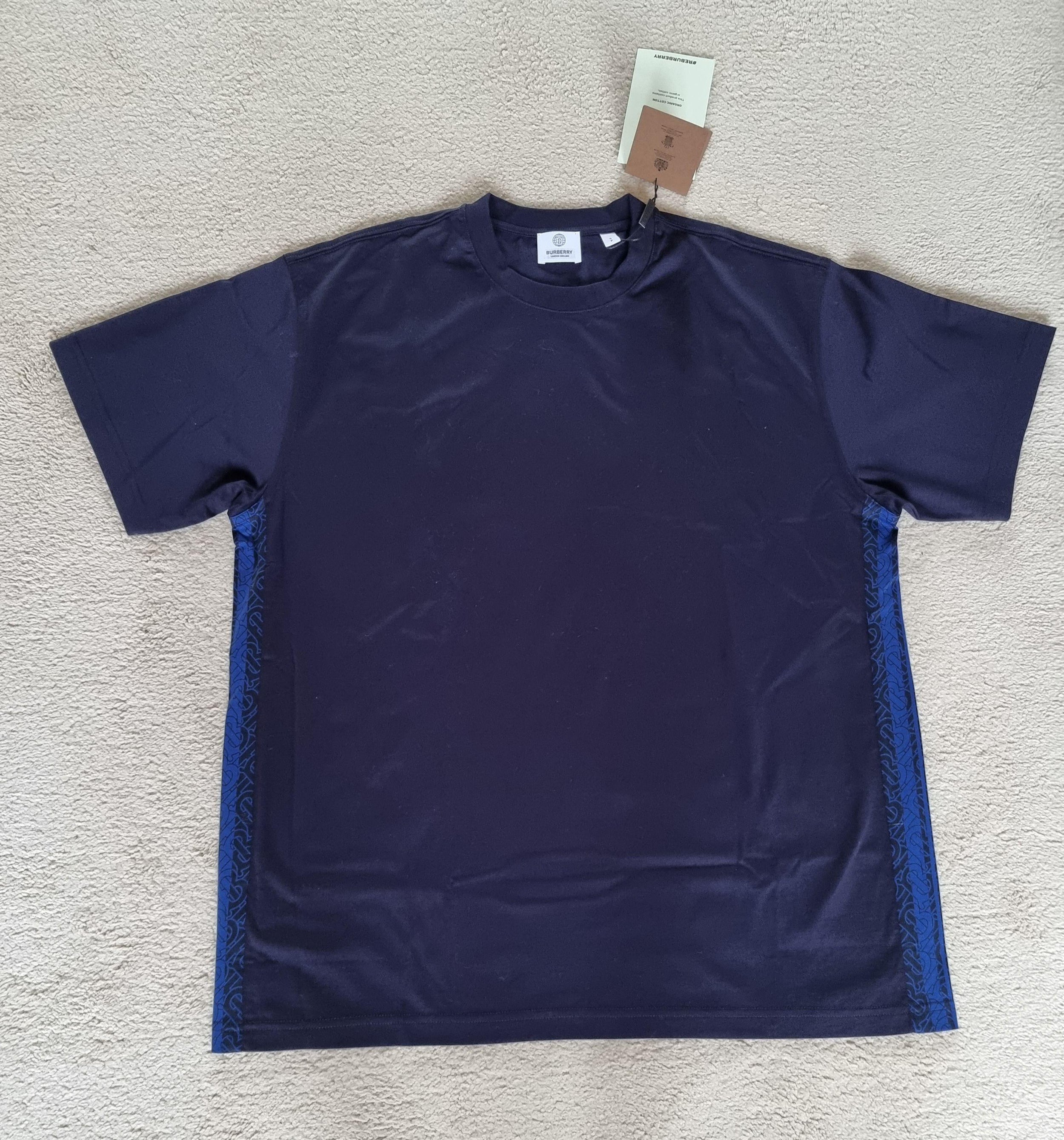 TB Striped Navy Blue Cotton T-Shirt