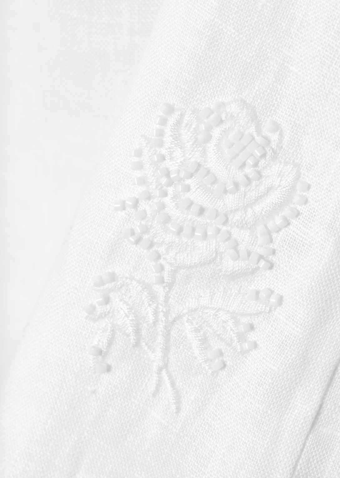 Sir the Label Alessandra Gathered Embroidered Linen Mini Dress