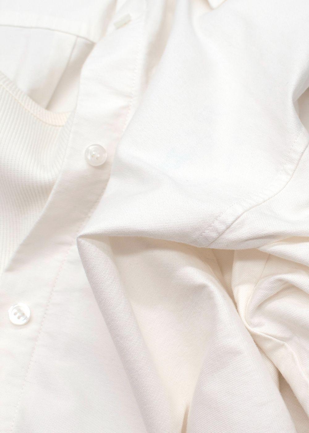 Alexander Wang White Open Shirt With Vest Insert