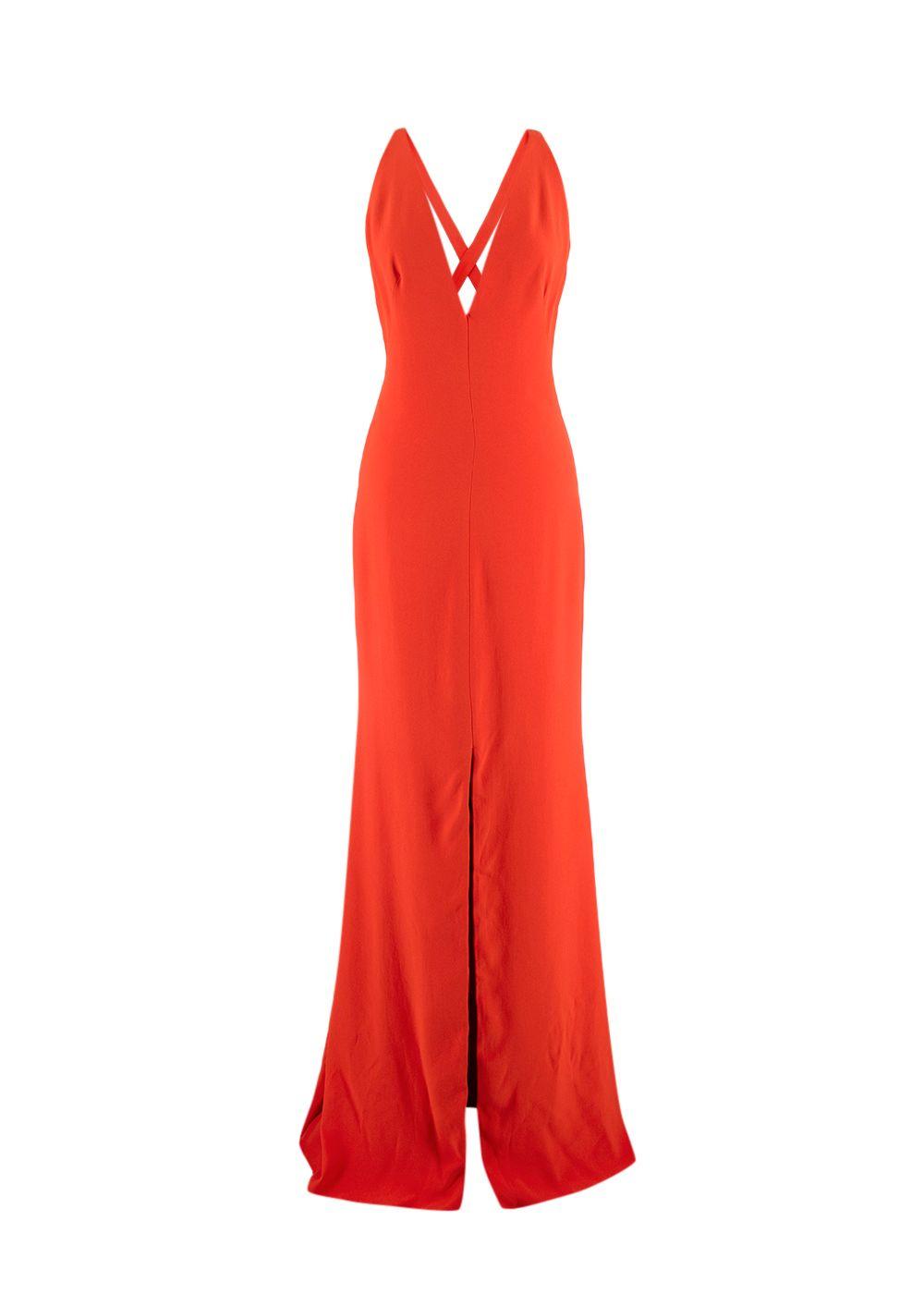Alexander McQueen Orange Cross Back Gown