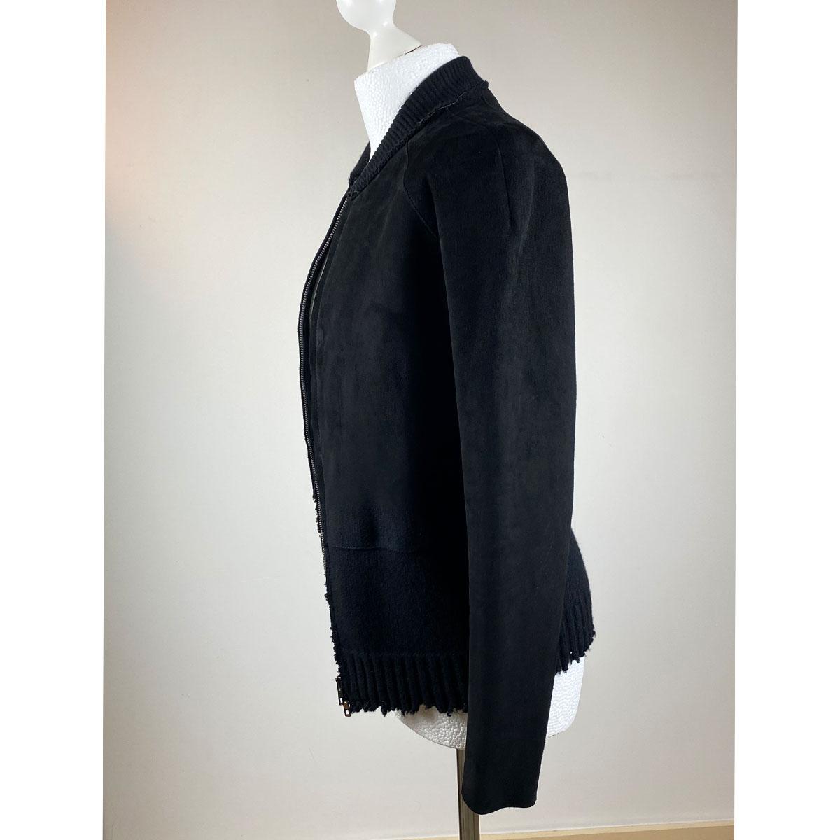 B-Used black suede biker jacket