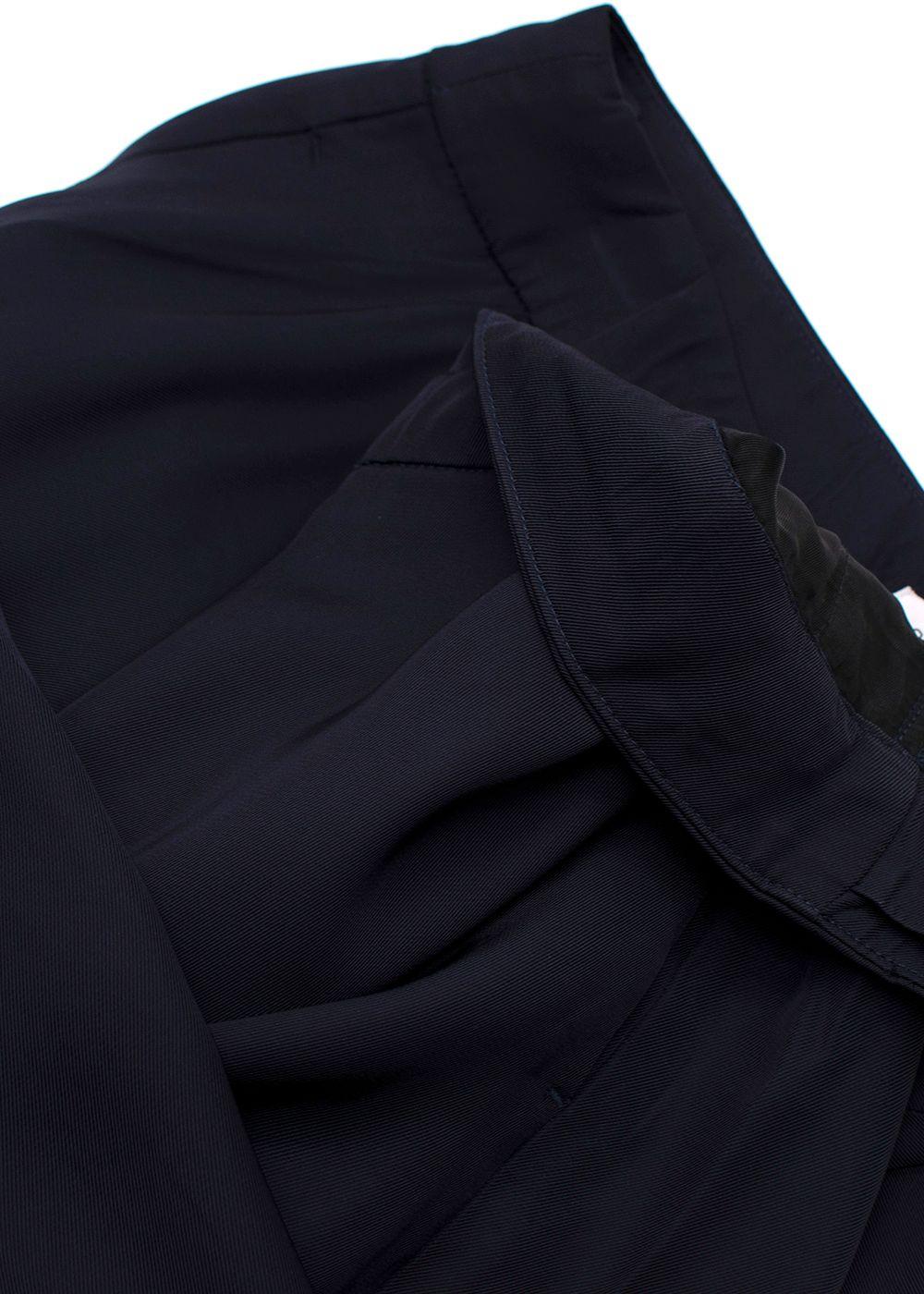 Serena Bute Navy Trousers with Contrast Stitching