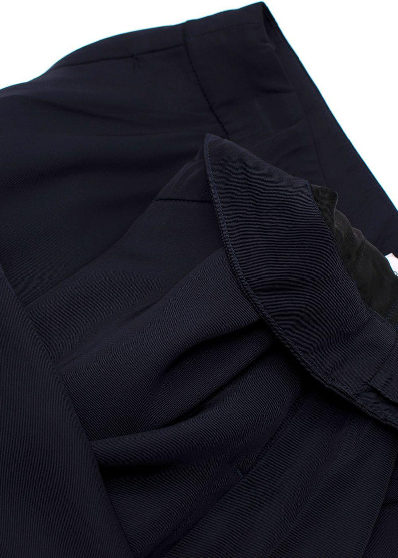 Serena Bute Navy Trousers with Contrast Stitching
